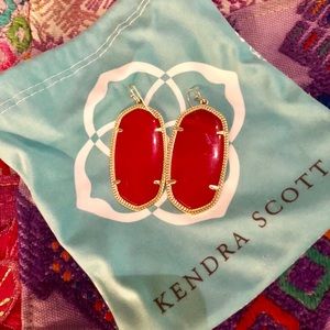 Red Danielle Kendra Scott Earrings